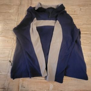 TekGear Men's Pullover Blue And Grey Sweatshirt - Size L Quarter Zip